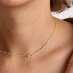 How to order? Choose material colour, then Name, then Font, necklace length. Name Choker, Custom Signature, Signature Necklace, Name Necklaces, Name Jewelry, Custom Name Necklace, Custom Necklace, Personalized Necklace, Gold Gold