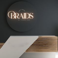 a sign that reads brad's by saramake on the wall