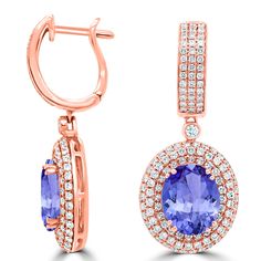 11x9mm Violetish Blue Tanzanite AAAA Halo Earring Oval shape 7.8ct with 1.97cttw Diamond in 14K & 18K White Gold, Yellow Gold, Rose Gold. Product Information SKU TT70142-5 Metal Type Your choice: 14K & 18K Metal Color Your choice: White Gold, Yellow Gold, Rose Gold Earrings Style Halo Earring Metal Weight 9.86 Primary Stone Gemstone Name Tanzanite Gemstone Species Zoisite No. Of Gemstones 2 Gemstone Shape Oval Gemstone Color Violetish Blue Gemstone Grade Your choice: AA, AAA, AAAA Gemstone Clari Formal Oval Tanzanite Earrings, Oval Tanzanite Gemstone Earrings, Oval Tanzanite Jewelry With Halo Design, Oval Tanzanite Earrings, Oval Tanzanite Halo Jewelry, Halo Earrings, Blue Tanzanite, Tanzanite Gemstone, 3 Carat