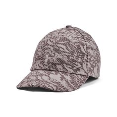 a baseball cap with an animal print pattern