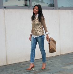 Sequins! Sequin Blazer, Sequin Gown, Style Me, Looks Great, Sequin Skirt, Casual Fashion, Blazer, My Style, Wardrobe