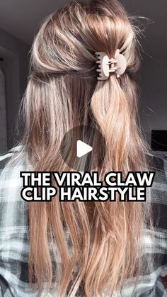 Easy Hair Tutorials | Hairstyles | Hair Growth on Instagram: "Save my viral claw clip hairstyle + thank me later! 🫶🏻  Hi friend! 👋🏻 I’m Mandi, your virtual hair bestie here to help you easily style, grow and strengthen your hair so you can fall in love with it again! 🎉  Drop HAIR GOALS below and I’ll DM you with a 🆓 hair consult where I’ll give you personalized product and routine recommendations for your specific hair type, goals and needs! 💁🏼‍♀️   After learning how to transform my own hair, I’ve helped hundreds of other women do the same and it’s become one of my biggest passions because when you’re having a good hair day your confidence and productivity both go up and everyone deserves that! 🙌🏻  Hugs + Happy Hair 🥂  #hairstyles #hairstyle #easyhairtutorial #easyhairstyles #h How To Pull Hair Back With A Clip, Clip Ideas For Hair, Ways To Clip Your Hair Back, Half Up Hair With Clip, Clip Half Up Half Down, Fine Hair Claw Clip Hairstyles, Easy Casual Hairstyles For Medium Hair, Claw Clip Hairstyles Half Up, Clip Half Up Hairstyles