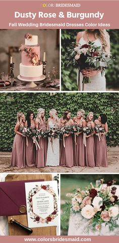 a collage of photos with different wedding colors