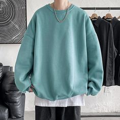 tuledai Winter Plain Sweatshirt For Streetwear, Plain Winter Sweatshirt For Streetwear, Winter Streetwear Plain Sweatshirt, Fall Solid Color Streetwear Sweatshirt, Casual Solid Color Hoodie Sweatshirt, Solid Color Long Sleeve Sweater For Streetwear, Long Sleeve Solid Color Sweater For Streetwear, Sporty Solid Color Sweatshirt For Winter, Sporty Solid Color Winter Sweatshirt