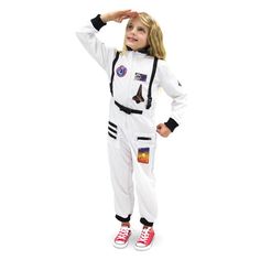 Becomeaspacecadetandjourneythroughthecosmosinthisadventuringastronautcostume.Thiscostumehasajumpsuittohaveyoublastingofftomars,makingnewdiscoveriesfornasa.Wearthisforhalloweentrick-or-treating,themeparties,andcostumecontests.Collectallthecandyyoucan,butsavesomeforyourmummywhenhalloweencomestoanend,dressupandplaypretendallyearround.Youareinforaspooktaculartreatwiththisclassiccostume.Thisunisexchildren'scostumeismadewith100%polyester,n Astronaut Suit, Astronaut Costume, Defying Gravity, Embroidered Cap, Halloween Fancy Dress, Costume Contest, To Infinity And Beyond, Halloween Costumes For Girls, Cool Halloween Costumes