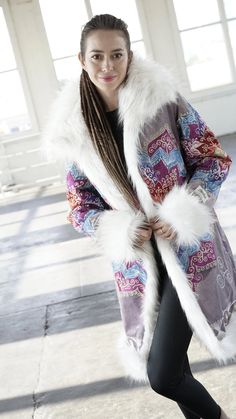 Mandala Flower Embroidery Ethnic Unique Winter Festival Fake - Etsy Winter Floral Embroidery Long Coat, Winter Floral Embroidered Long Coat, Winter Long Coat With Floral Embroidery, Multicolor Outerwear With Geometric Embroidery For Winter, Winter Multicolor Outerwear With Geometric Embroidery, Multicolor Floral Embroidered Outerwear For Winter, White Folk Style Winter Outerwear, White Folk Outerwear For Winter, Traditional Winter Outerwear With Geometric Embroidery