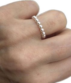 Open Ring With Pearl Drop, Pearl Drop Promise Ring, Minimalist Pearl White Ring With Pearl Drop, Pearl Ring For Wedding, Wedding Pearl Jewelry With Open Ring Design, Minimalist Wedding Pearl Ring With Pearl Drop, Wedding Pearl Open Ring Jewelry, Minimalist Pearl White Pearl Ring, Dainty Stackable Pearl Jewelry