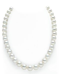 CERTIFIED 9-11mm White South Sea Pearl Necklace - AAAA Quality South Sea Pearl Necklace, Cultured Pearl Necklace, Buy Necklace, Pearl Necklaces, Sea Pearl, White Necklace, Sea Pearls, Pearl Strands, South Sea Pearls