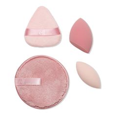 Sponge On, Sponge Off Kit - SPONGE ON, SPONGE OFF SETIncludesTotal Face Sponge (1 ct)Halo Glow Powder Puff (1 ct)Camo Concealer (1 ct)Cleansing Cloud (1 ct)Benefits4 essential face sponges to help apply, blend, conceal & remove makeupCreates an even complexion with an airbrushed finishProfessional qualityCan be used wet or dry with powder, cream & liquid formulas100% vegan & cruelty-free, e.l.f. is Leaping Bunny Certifiede.l.f. is proud to partner with Fair Trade USA & manufacture products in Fair Trade Certified facilities; look for the Fair Trade Certified seal on your e.l.f. product - Sponge On, Sponge Off Kit Halo Glow, Face Sponge, Leaping Bunny, Elf Makeup, Beauty Sponge, Makeup Sponge, Powder Puff, Makeup Tools Brushes, Tool Accessories