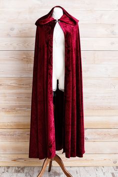 Luxurious velvet cloak with a hood in red color with an interesting pattern. It is a practical, elegant garment for any adventure - fantasy or historical themed wedding, LARP event, festival, or party. The length of the cloak is 54.5' (138 cm) from the shoulders to the ground. If you want more or less, please, write to us. ♥See all cloaks and capes: https://etsy.me/2TCcxPv =SHIPPING= We provide Standard airmail shipping by default, but another option is express shipping via UPS, please, contact Elven Style Cape For Costume Party, Elven Cape For Costume Party, Vampire Cape For Winter Costume Party, Vampire Cape For Costume Party In Winter, Vampire Style Cape For Costume Party In Winter, Vampire Style Cape For Costume Party And Winter, Red Cape Aesthetic, Camelot Costumes, Shaena Targaryen