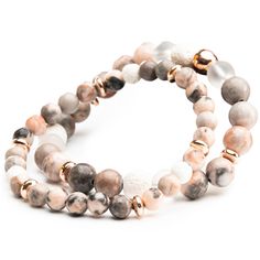 PRICES MAY VARY. 100% Natural Stone Beaded Bracelets: Made with authentic Pink Zebra Jasper and Clear Quartz stones, each bracelet is carefully crafted with high-quality gemstones that feature unique color patterns. Perfect for everyday wear or special occasions. Stretch Bracelets for Women: These beaded bracelets are designed with strong elastic string for durability and comfort. The set includes 3 white lava stone beads, Clear Quartz beads, and semi-precious Pink Zebra Jasper gemstone beads, e Beaded Bracelets Pink, Aura Love, Stone Beaded Bracelets, Yoga Bracelet Beads, Bracelets Pink, Fluorite Bracelet, Bracelets Beads, Diy Beaded Bracelets, Lava Bead Bracelet