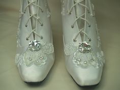 Gorgeous past era wedding boots for your Vintage theme wedding Regular price: $298.00 Now for limited time only $198.00 THESE SHOES/BOOTS DESIGNS ARE HAND EMBELISHED AND HAND DYED TO ORDER THEREFORE, SHOES CAN NOT BE RETURNED OR EXCHANGED, NO EXCEPTIONS YOU MAY VERIFY YOUR FEET LENGHT SHOE MEASUREMENT TO GET THE RIGHT SIZE SHOES/BOOTS, PLEASE USE GUIDE PICTURED ABOVE, YOU MAY ASK FOR HELP. I'll make all the efforts to help you have a pleasant shopping experience. Very comfortable, lined with sof Elegant Fitted Wedding Boots, Formal Closed Toe Boots, Fitted Low Heel Wedding Boots, Elegant Formal Lace-up Boots With Closed Toe, Low Heel Fitted Wedding Boots, Elegant Formal Lace-up Closed Toe Boots, Elegant Almond Toe Wedding Boots, Fitted Lace-up Wedding Boots, White Lace-up Boots For Wedding