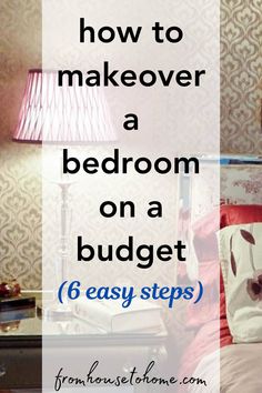 how to makeover a bedroom on a budget (6 easy steps) Bedroom Renovation Ideas Diy, Bedroom Renovation Ideas, Bedroom Makeover On A Budget, Solid Color Throw Pillows, Bedroom Decorating Tips, Bedroom On A Budget, Sewing Room Storage, Purple Home Decor