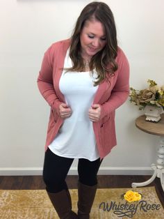 These are the best everyday leggings. They have a 5” yoga waistband and are made of the best buttery, stretchy softness. Pair them with all your tunics and sweatshirts or a cardigan, graphic tee and boots. You'll want a few pair of these babies for your "I'm home now, I'm immediately changing into my comfy pants" pants. Stephanie is 5'4" and a size 8 wearing the Regular size. Stretch: High Regular: 0-10, Curvy: 12-24 Everyday Leggings, Burgundy Leggings, Comfy Pants, Girly Stuff, Comfy Fashion, Tunic Length, Comfy Tees, Comfortable Outfits, Tunics