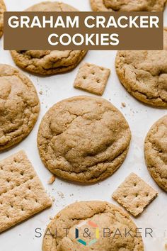 an image of graham cracker cookies on a baking sheet with the title overlay