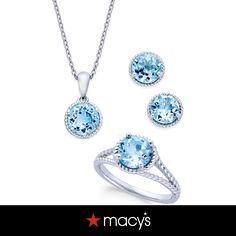 in stock Blue Jewelry Set, Blue Topaz Pendant Necklace, Silver Necklace Designs, Blue Pendant Necklace, Beautiful Stud Earrings, Blue Topaz Jewelry, Blue Topaz Necklace, Blue Topaz Pendant, Topaz Jewelry