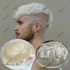 ad eBay - #60RY White Men's Capillary Prosthesis Natural Hairline Men Toupee Human Hair - Buy Now, click the link (eBay) Hair Replacement Systems, Hair Toupee, Waves Curls, Hair Replacement, Styling Products, Hair Length, Wigs Hair Extensions, Hair Pieces, Hair Lengths