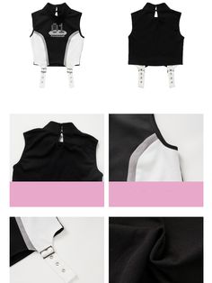 This price is for a tank top only, others are not included. Collar:Banded CollarMaterial:Cotton / SpandexNeckline:High Neck  	 		 			Size 			S 			M 			L 		 		 			Shoulders 			33 			34 			35 		 		 			Bust 			78 			82 			86 		 		 			Full Length 			37 			39 			41 Trendy Club Vest Top, Y2k Style Club Tank Tops, Fitted Sleeveless Crop Top For Streetwear, Sporty Sleeveless Crop Top For Night Out, Punk Sleeveless Tank Top For Club, Punk Style Sleeveless Tank Top For Club, Edgy Tank Tops For Club, Punk Sleeveless Top For Club, Punk Style Tank Top For Spring Club Events