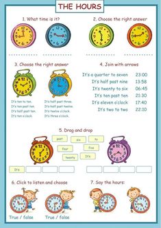 This online activity helps elementary school students answer the question, "What time is it?" by looking at clocks and learning about the hours. 

Save this pin for your next class about telling the time!