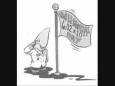 a cartoon character holding a flag on top of a pole