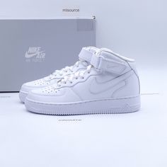 Us Size 9 Women's Nike Air Force 1 '07 Mid Sneakers Dd9625-100 White - New In Box, Box Is Damaged. We Only Sell 100% Genuine Products, Sourced From Major Retailers. White High-top Nike Air Force 1 With Cushioned Footbed, White Mid-top Nike Air Force 1, White Mid-top Nike Air Force 1 For Streetwear, White Mid-top Skate Shoes With Air Max Cushioning, Nike Air Force 1 Mid-top With Air Max Cushioning, White Nike Air Force 1 High-top, White Mid-top Nike Air Force 1 With Branded Insole, Nike Air Force 1 Mid-top Casual Shoes, White High-top Nike Air Force 1