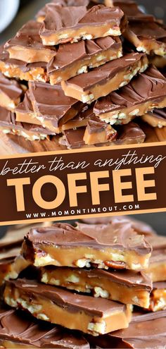 A delicious sweet treat for gifting this holiday season! This soft homemade toffee recipe has sweet milk chocolate, crunchy pecans, and rich, buttery toffee. It is a quick and easy Christmas food idea that only takes 20 minutes to prepare! Save this pin! Homemade Toffee Recipe, Christmas Candy Easy, Easy Christmas Candy Recipes, Sweet Milk