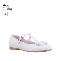 in stock White Mary Janes For Spring, White Spring Mary Janes, Spring Flat Mary Janes For School, Spring School Mary Janes Flats, Flat Mary Janes For School In Spring, Spring School Flat Mary Janes, Kid Shoes, Mary Janes, Ankle Strap