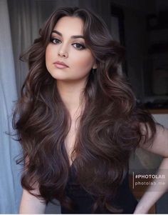 Blowout Curls, Hollywood Curls, Rambut Brunette, Long Hair Waves, Curls For Long Hair, Blowout Hair, Glam Hair, Front Hair Styles, Voluminous Hair