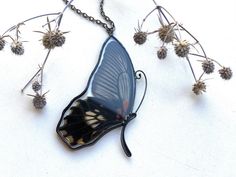 It is handcrafted exclusive design pendant made with glass and real butterfly wings. Each of our pendants can not be repeated exactly. The pendant can be worn on both sides. It will be nice anniversary gift. All jewelry comes in a cardboard box ready to be gift wrapped. And other unique jewelry here https://www.etsy.com/shop/RosavaGlassStore We accept only PayPal. Item is ready to ship, we will send it within 1-3 bussines days after payment confirmation. We do not ship on Saturdays and Sundays. Wing-shaped Black Jewelry Gift, Wing-shaped Black Jewelry For Gifts, Black Wing-shaped Jewelry Gift, Black Wing-shaped Jewelry For Gifts, Gift Black Jewelry With Wing-shaped Pendant, Butterfly Pendant Necklace For Gifts, Butterfly Pendant Necklace As A Gift, Butterfly Pendant Necklace For Gift, Black Butterfly-shaped Jewelry For Gift