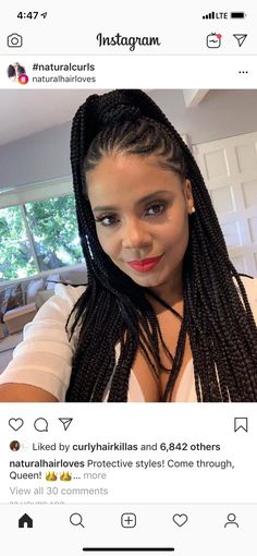 Hairstyles For Black Women Braided, Black Women Braided Hairstyles, Braid Ponytail, Braided Hairstyles For Black Women Cornrows, Sanaa Lathan, Feed In Braids Hairstyles, African Hair Braiding Styles, Braids Hairstyles Pictures