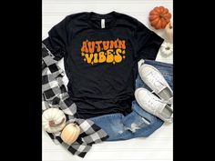 Autumn Vibes fall tshirt womens retro vintage Bella + Canvas by BelleMarieBoutique2 on Etsy Vintage Black T-shirt For Fall, Retro Black T-shirt For Fall, Vintage Graphic Print T-shirt For Fall, Trendy Graphic Print T-shirt For Fall, Vintage Text Print T-shirt For Fall, Black Retro T-shirt For Fall, Retro Fall Streetwear Tops, Casual Graphic Print T-shirt For Fall, Retro Tops For Fall Streetwear