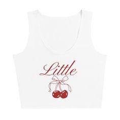 Cherry On Top Big Little Theme, Cherry Big Little Reveal, Big Little Themes Sorority, Big Little Themes, Cherry Crop Top, Big Little Reveal Shirts, Sorority Reveal Shirts, Big/little Baskets, Big Little Basket