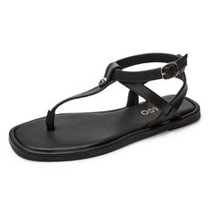 PRICES MAY VARY. Lining description: Faux Leather Pattern type: Solid Water resistance level: not_water_resistant Minimalist style, combinate adjustable casual strap sandals with metal buckles make these women's sandals look elegant and chic. Open-toe design with synthetic soft lining for all-day comfort this summer. These T- strap flat sandals can give you a flexible fit. These sandals for women using high-quality PU leather, the rubber outsole provides added support, exquisite workmanship deli Buckle Dress, T Strap Flats, Sandals Casual, Gold Flats, Leather Pattern, Sandals For Women, Dress Sandals, Strap Dress, T Strap