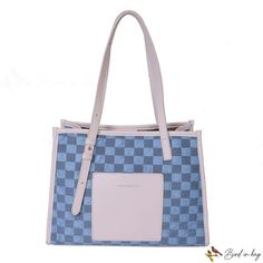 Bird in Bag - Bag female large capacity new fashion checkerboard grid shoulder bag popular simple tote bag Simple Tote Bag, Simple Tote, Street Trends, Bird In Bag, Louis Vuitton Damier, New Fashion, Louis Vuitton, Tote Bag, Shoulder Bag