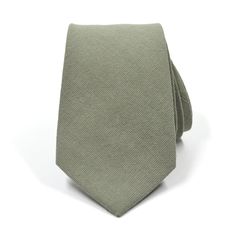 Linen Sage Green Tie - Art of The Gentleman Dapper Cotton Ties For Formal Occasions, Dapper Cotton Tie For Formal Occasions, Formal Dapper Cotton Ties, Cotton Ties For Workwear In Spring, Classic Cotton Tie For Formal Occasions, Formal Cotton Standard Tie Accessories, Elegant Cotton Ties For Spring, Formal Cotton Tie, Classic Solid Ties For Work