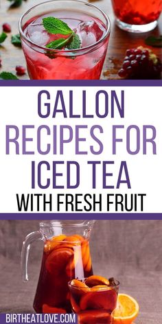 the recipe for iced tea with fresh fruit is easy to make and tastes just as good as it looks