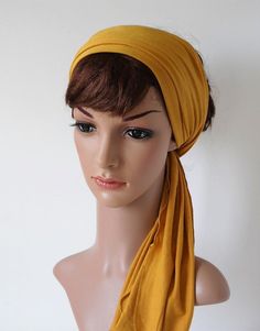 "Stretchy hair tie, viscose jersey head wrap, women's hair bandanna, self tie headband, lightweight head scarf, hair scarf. Head Scarf is approx. 47 \" long and 10 \" wide; ( 120 x 25 cm) . I made this Stylish Hair scarf from lightweight viscose jersey fabric. This scarf is a single plane strip of fabric processed on an overlock, head scarf is not pre- tied. This is self tie head scarf. Hand wash or delicate wash by machine 30d , Minimum Wash, Short Spin,Do Not Wring, Iron for silk, Do Not Bleac Tie Head Scarf, Head Scarf Tying, Jersey Headband, Ladies Head Scarf, Scarf Hair, Scarf Head, Tie Headband, Hair Scarf, Women's Hair