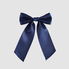 The Zoe satin ribbon hair bow is an on-trend hair bow and comes in a variety of colors, giving you endless options to match any outfit or occasion. A must-have accessory for any fashion-forward individual looking to make a statement. Dimensions: Bow 5.5” W x Tails 7.25” L Blue Hair Tie, Navy Blue Hair, Navy Hair, Satin Ribbon Bow, Pizza Night, Ribbon Hair Bows, Small Women, French Barrette, Green Hats