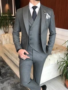 Suit Slim Fit BOJONI Best Suits For Men Classy, Three Piece Suit Mens Wedding Latest, Grey 3 Piece Suit, Blazer Waistcoat, Grey Slim Fit Suit, Grey Suit Men, Blue Suit Men, Slim Fit Suit Men, Classy Suits