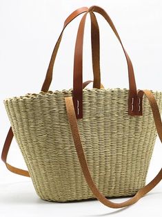 Casual style. Lightweight. Straw. Raffia natural fiber. Measurements are 40 cms. Length (15.74” inches) x 24cms height (9.4” inches). Color may be lighter or darker depending of the device it is displayed. Light Brown Woven Straw Tote Bag, Light Brown Bucket Straw Bag With Braided Handles, Natural Straw Shopping Bag With Top Handle, Natural Top Handle Straw Bag For Shopping, Straw Top Handle Shopping Bag, Top Handle Straw Shopping Bag, Brown Double Handle Straw Bag, Light Brown Woven Straw Bag For Vacation, Chic Straw Bag With Natural Fiber