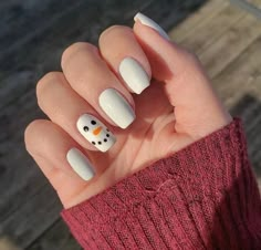 Snowman Nail, Nagellack Trends, Christmas Gel