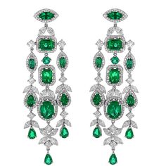 Check out the deal on Roberto Coin Emerald & Diamond Halo Chandelier Drop Earrings in White Gold at Borsheims Halo Chandelier, Emerald And Diamond Earrings, Tiaras Jewellery, Diamond Jewelry Designs, Roberto Coin, Coffee Makers, Expensive Jewelry, Royal Jewelry, Emerald Earrings