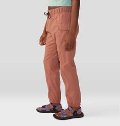 Women's Trail Sender™ Pant | Mountain Hardwear Functional Pants With Side Pockets, Functional Joggers With Cargo Pockets For Outdoor, Functional Joggers With Cargo Pockets For Outdoor Activities, Outdoor Joggers With Pockets, Moisture-wicking Athleisure Pants For Hiking, Sporty Midweight Cargo Pants With Side Pockets, Nylon Athleisure Joggers For Outdoor Activities, Athleisure Nylon Joggers For Outdoor Activities, Sporty Joggers With Cargo Pockets For Outdoor Activities