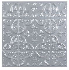 decorative tin ceiling tile in silver