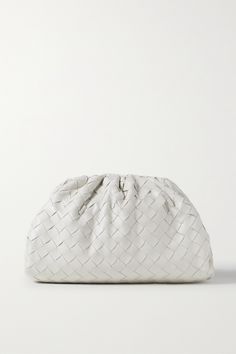 Bottega Veneta's beloved 'Pouch' clutch has been updated in a variety of colorways and sizes since its Spring '19 debut. Cut from supple white leather, this 'Teen' version has a gathered, cloud-like shape and is big enough to fit your phone, keys and cardholder. Wear it with neutral or bold outfits. Bottega Mini Pouch, Bottega Bag, Bottega Veneta Pouch, Bold Outfits, Bottega Veneta Clutch, Bottega Veneta Bag, White Clutch, Bottega Veneta Bags, Buy Bags