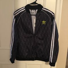 Nwt- Trefoil 3 Stripe Jacket Excellent New Condition Boys Size L Black/Grey/White Stripes From Nordstrom Sporty Fall Track Jacket With Graphic Print, Sportswear Long Sleeve Outerwear With Graphic Print, Sporty Varsity Jacket For Streetwear, Adidas Urban Spring Track Jacket, Adidas Long Sleeve Windbreaker For Fall, Adidas Long Sleeve Windbreaker For Winter, Adidas Winter Windbreaker With Long Sleeves, Casual Adidas Windbreaker For Winter, Adidas Spring Outerwear For Streetwear