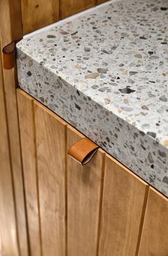 Timber Laundry, Cabin Extension, Sorrento House, Terrazzo And Wood, Marble Bench, Panelled Walls, Stone Benchtop, Marble Detail, 1960s Home