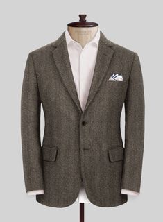 Enhance your ensemble with an extra dose of style, courtesy of our Naples Wide Herringbone Brown Tweed Jacket. Crafted from pure wool fabric, it guarantees both warmth and comfort. Featuring a rich brown colorway and a wide herringbone weave, it pays homage to the enduring heritage style that has truly stood the test of time. Whether you're gracing the halls of a winter wedding, celebrating a cherished christening, or attending any special occasion, this jacket is your gateway to effortless soph Formal Tweed Jacket With Herringbone Pattern, Wool Herringbone Tweed Jacket For Business Casual, Tailored Tweed Jacket With Herringbone Pattern For Semi-formal, Tailored Semi-formal Tweed Jacket With Herringbone Pattern, Wool Tweed Jacket With Herringbone Pattern For Business Casual, Brown Tweed Suit With Herringbone Pattern, Brown Wool Suit With Herringbone Pattern, Classic Tailored Tweed Jacket With Herringbone Pattern, Tweed Herringbone Blazer For Business