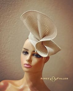 Derby Gala, Flower Head Piece, Baroque Pearl Jewelry, Swirl Hat, Baroque Pearls Jewelry, Cup Hat, Church Lady Hats, Crazy Hat, Crazy Hat Day