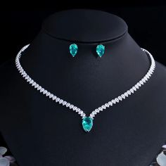 Complete your wedding look with this elegant Bridal Necklace and Earring Jewelry Set. The set is designed to add a touch of sophistication and style to your bridal ensemble, making you shine on your special day.
– This bridal a plus cubic zirconia gemstone necklace set is perfect for adding elegance to any bridal ensemble.– Made with high-quality materials, this set includes a stunning necklace and matching earrings for a complete look.– Perfect for pageant, bridal, bridesmaid, prom, quinceañera Prom Jewelry Sets, Engagement Necklaces, Costume Jewelry Sets, Jewelry Set Design, Crystal Jewelry Sets, Green Water, Prom Jewelry, Fashion Jewelry Sets, Crystal Stud Earrings